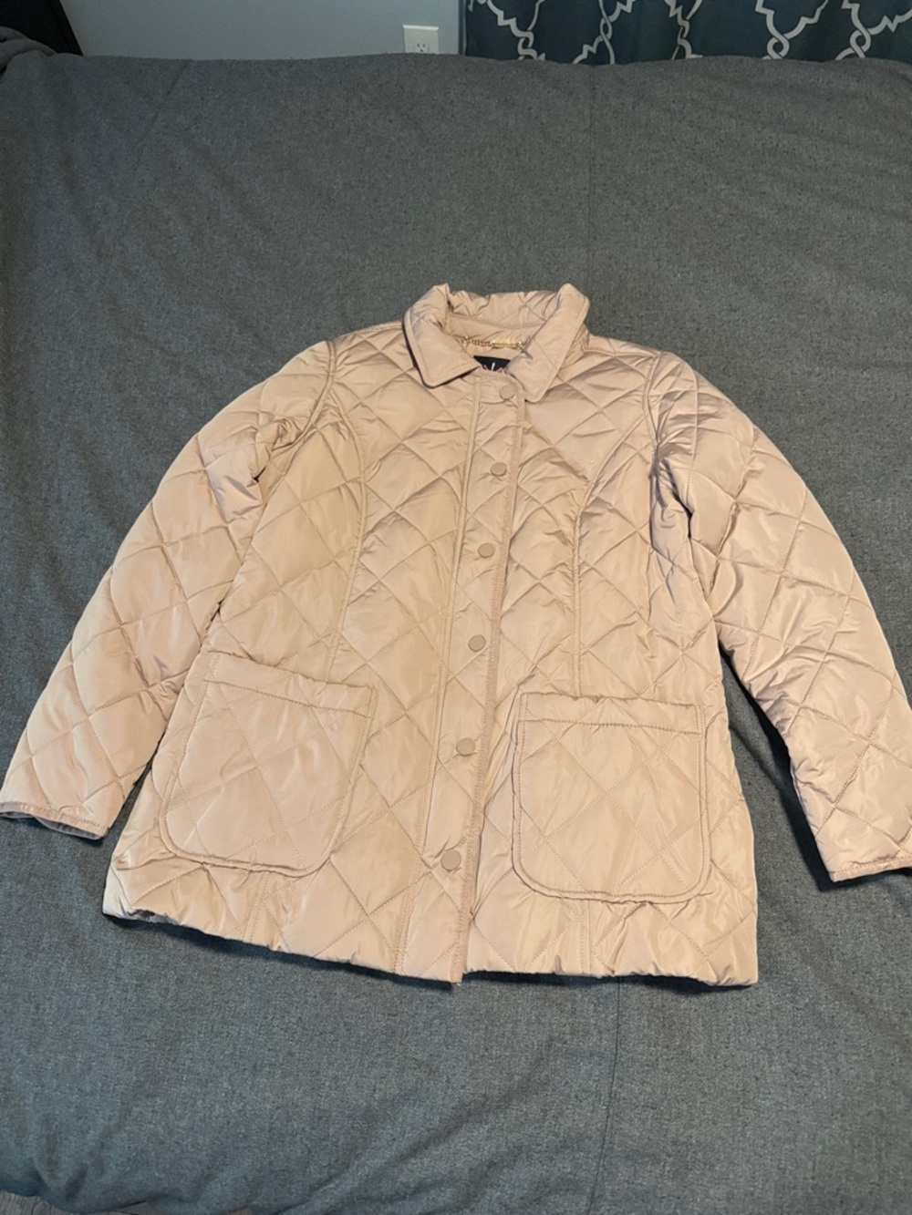 Isaac Mizrahi quilted barn jacket, EUC, M - Picture 2 of 11